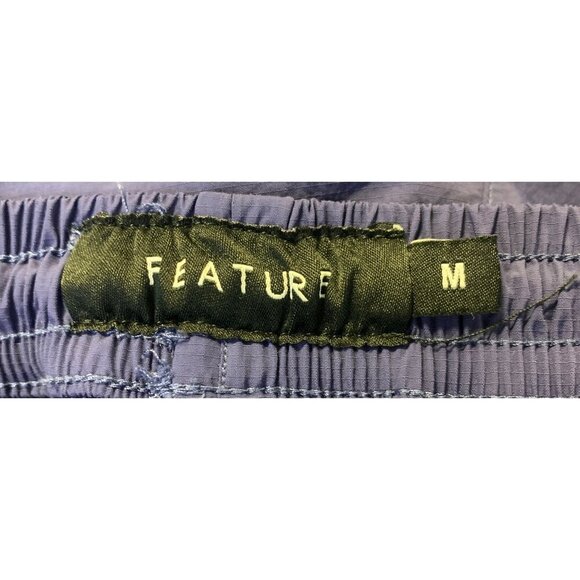 Feature Men Navy Blue Short Size Medium Training Athletic Athleisure Pocket EUC - Picture 7 of 9